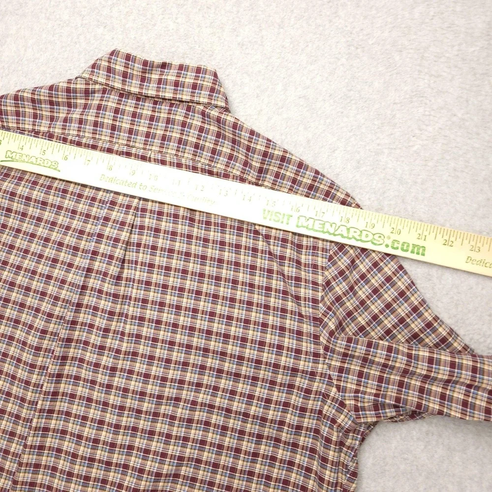 Ralph‎ Lauren Shirt Mens Large Red Plaid Long Sleeve Button Down Cotton